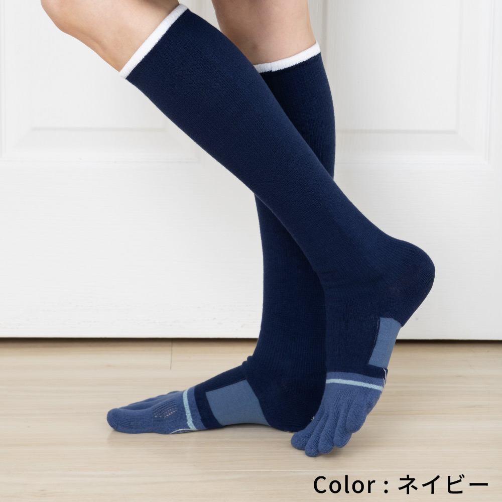 5本指 ハイソックス 22-24cm 24-26cm 26-28cm スポーツ サポート 滑り止め 抗菌防臭 速乾 30618 3次元 立体 五本指 靴下 サッカー 日本製 LASANTE |  | 01