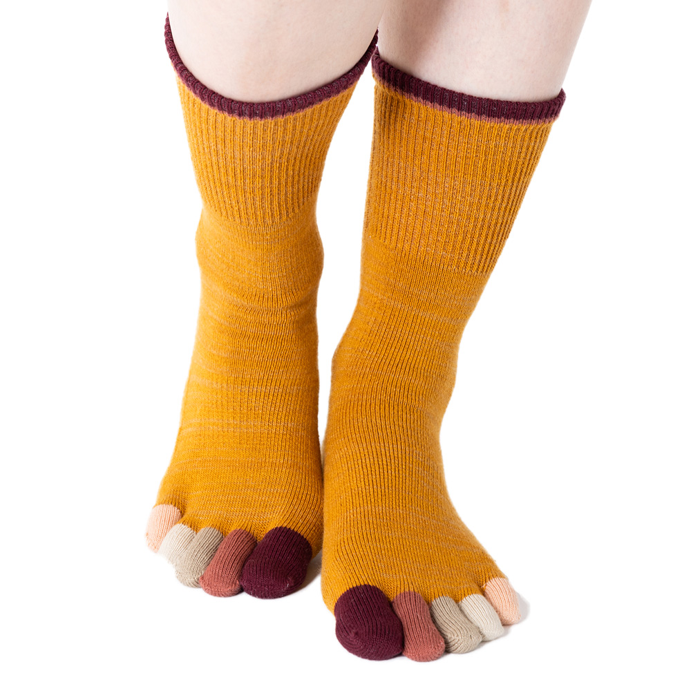 5本指ソックス クルー 22-24cm 24-26cm ゆったり 40733 ユビラックス 指先マルチ ウール混 締め付けない レディース メンズ 五本指 靴下 日本製 LASANTE |  | 03