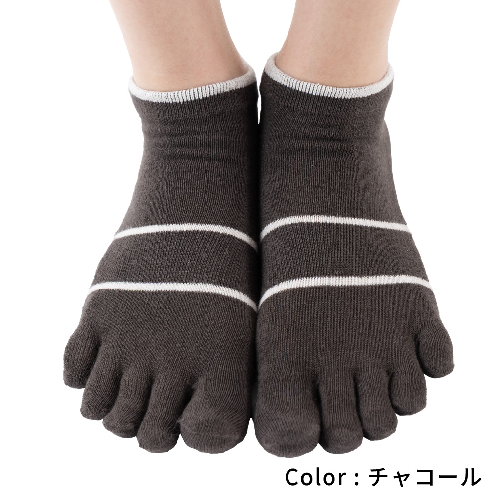 5本指ソックス スニーカー丈 22-24cm 60962 綿麻 薄手 レディース 五本指 靴下 日本製 LASANTE |  | 03