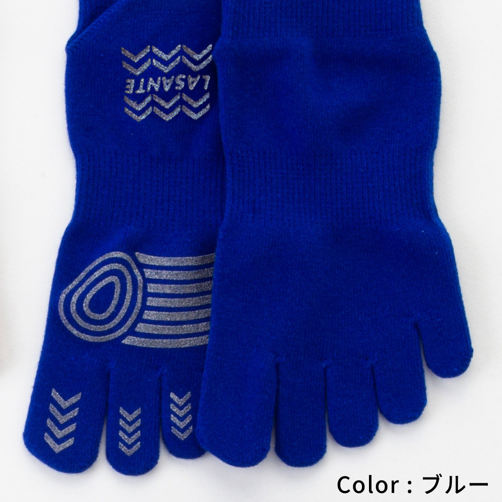 5本指ソックス ショート 22-24cm 24-26cm 26-28cm 滑り止め 抗菌防臭加工 速乾 7240 ランニング レディース メンズ 五本指 靴下 日本製 LASANTE |  | 04