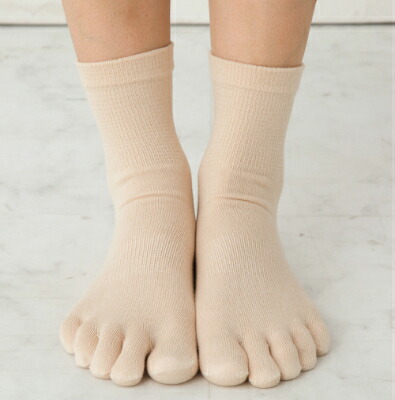 5本指ソックス 22-24cm クルー 薄手 8250 綿 ハイゲージ レディース 五本指 靴下 日本製 LASANTE |  | 03