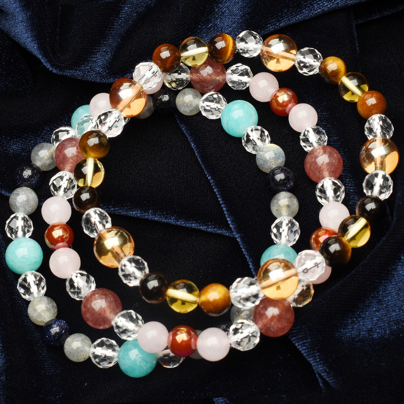 4月デザイン】選べる3種 天然石 パワーストーン ラブラドライト