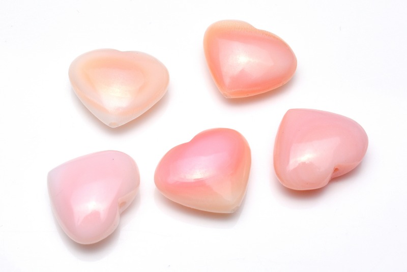 ハート クイーンコンクシェル (中)3粒セット 10x8mm 粒売り