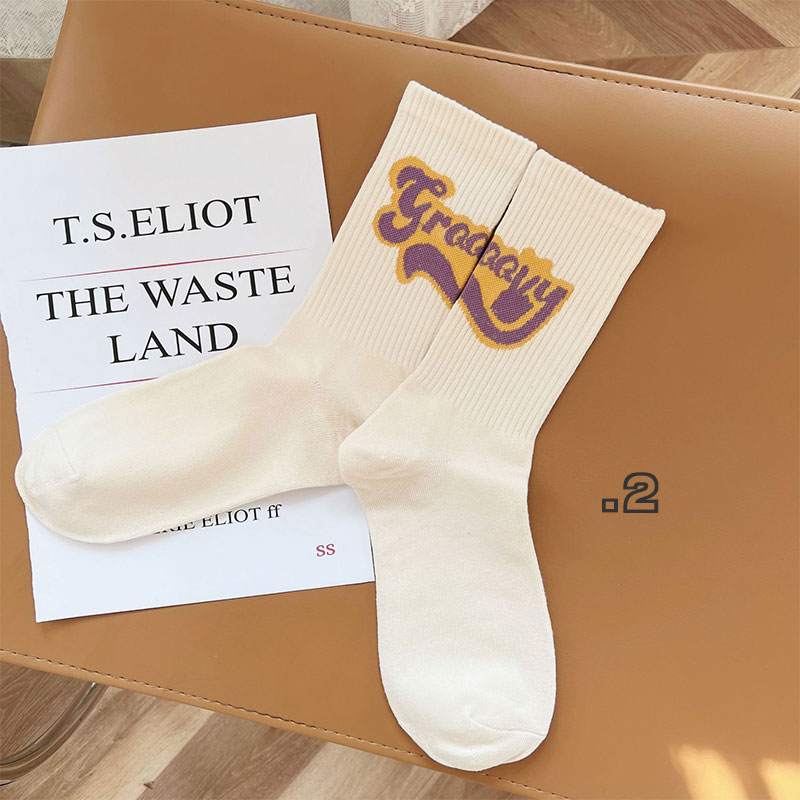 ソックス 靴下 クルーソックス ポップロゴ ストリート メンズ レディース 男性 女性 おしゃれ オシャレ かわいい |  | 02