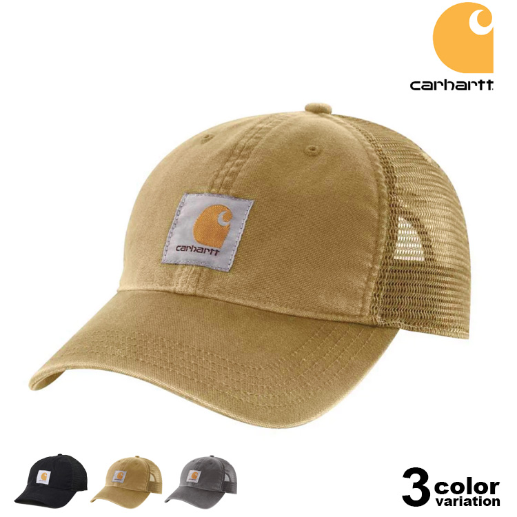 (取寄) カーハート メンズ キャンバス メッシュ-バック キャップ Carhartt men Canvas Mesh-Back Cap Dark Khaki Carhartt（カーハート） メッシュキャップ 定番 人気 ローキャップ