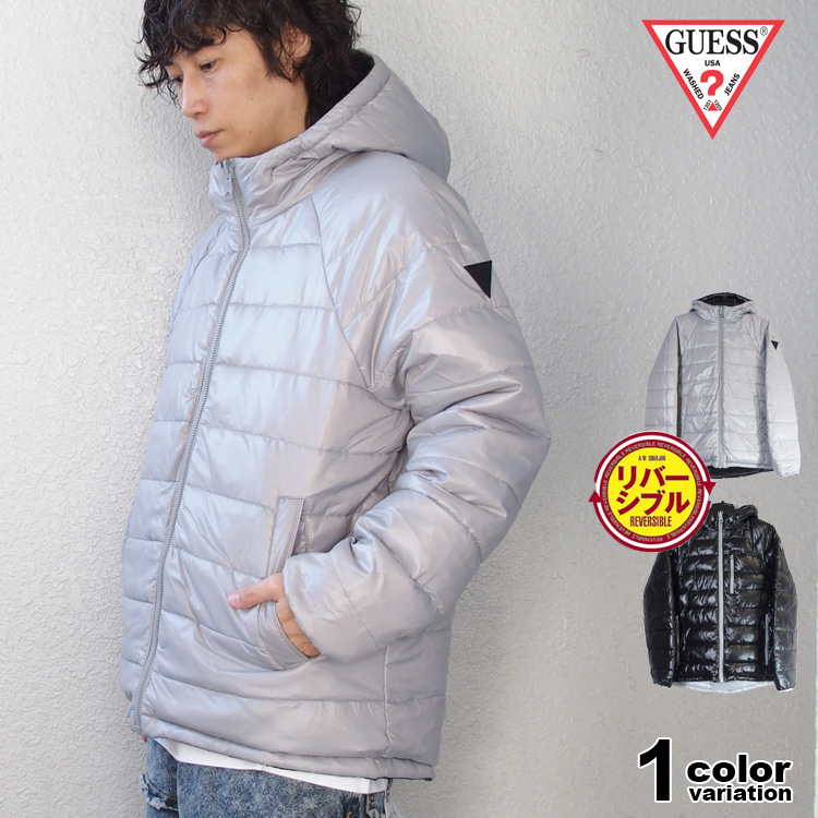 GUESS（ゲス） UK限定モデル 中綿 ジャケット リバーシブル パファー