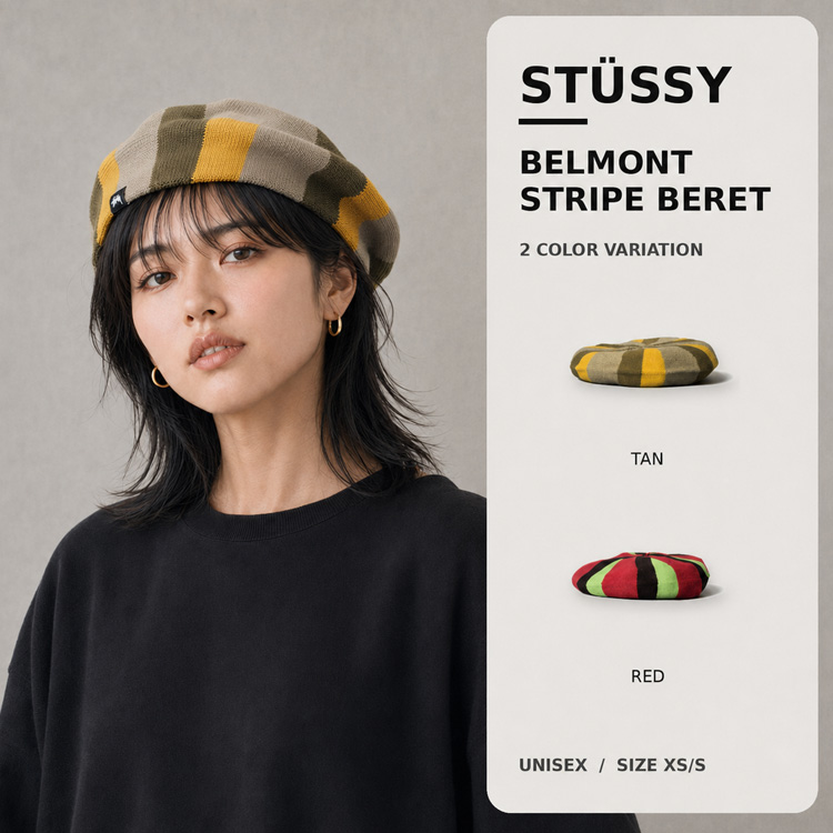 STUSSY × MHW コラボ フリースキャップ L/XL 未使用　美品 STUSSY ファッション（色：レッド系）おすすめ人気商品一覧 通販