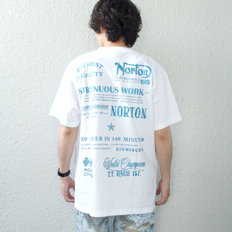 ノートン NORTON Tシャツ 半袖 JAPAN加工 レーシング TT モデル メタル Tシャツ ...