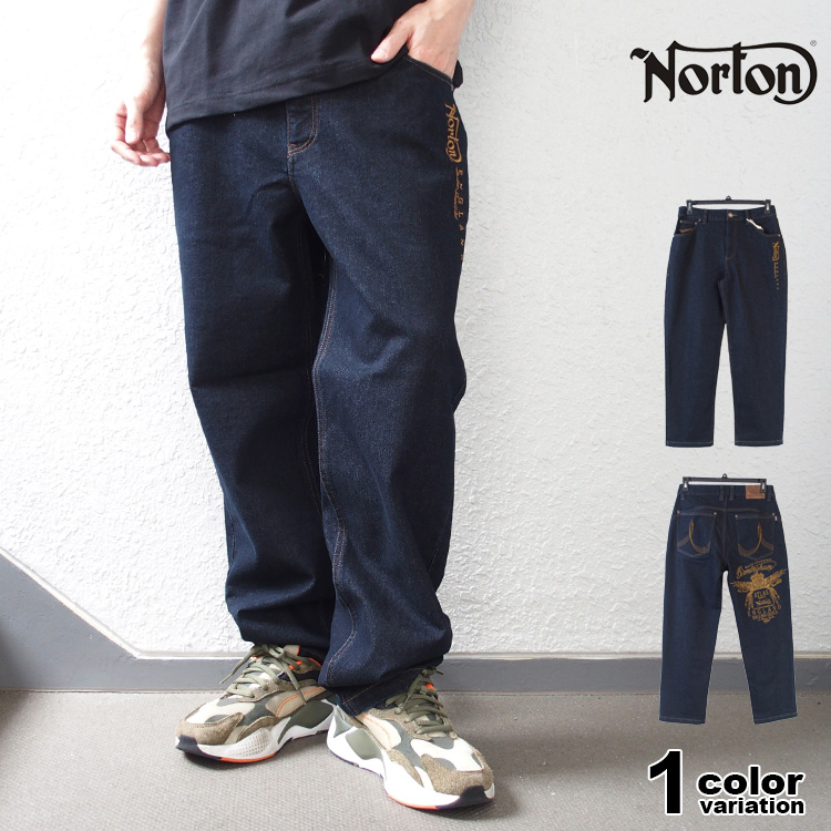 ノートン（NORTON） デニムパンツ ストレッチ ワンウォッシュ ウイング 