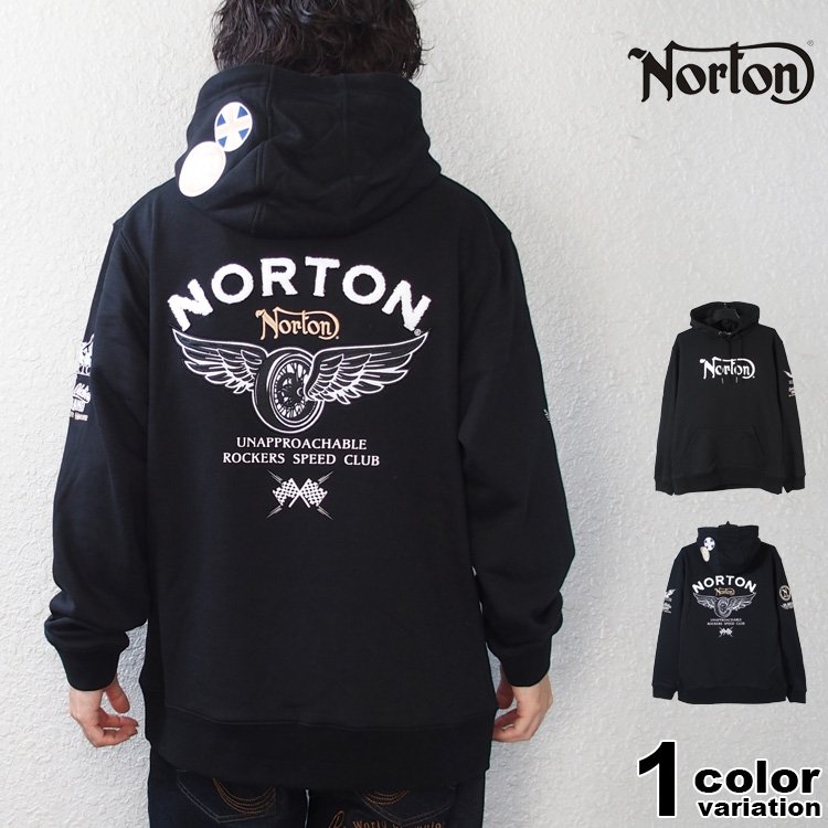 NORTON ノートン パーカー プルオーバー スウェット サガラ刺繍 プルパーカー 裏毛 トップス メンズ | ノートン | 01