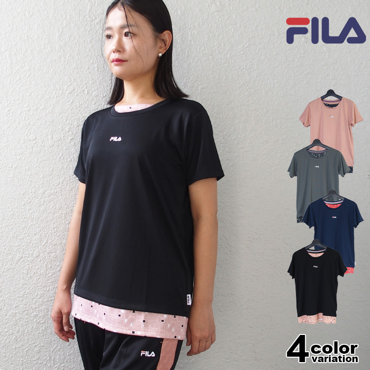 交換無料！ FILA フィラ 半袖 Tシャツ レディース 吸水速乾 UV対策 吸汗 ウェア