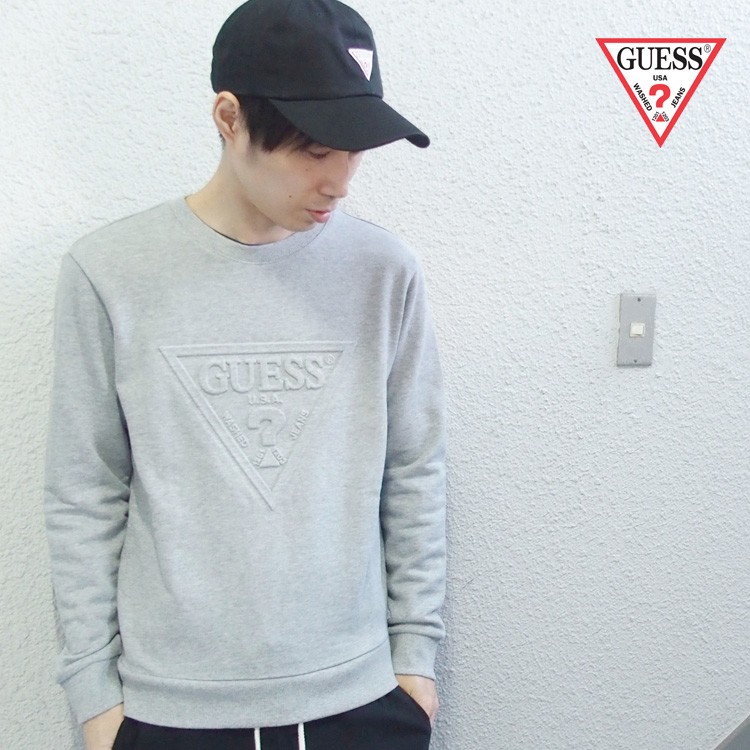 激レア GUESS ゲス トレーナー スウェット プルオーバー EMBOSS LOGO