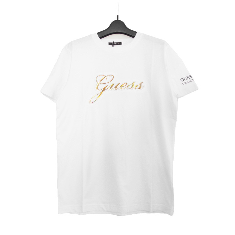 激レア GUESS ゲス Tシャツ 半袖 メンズ レディース 筆記体 立体 ロゴ トップス 国内正規別注品｜lattachey｜02