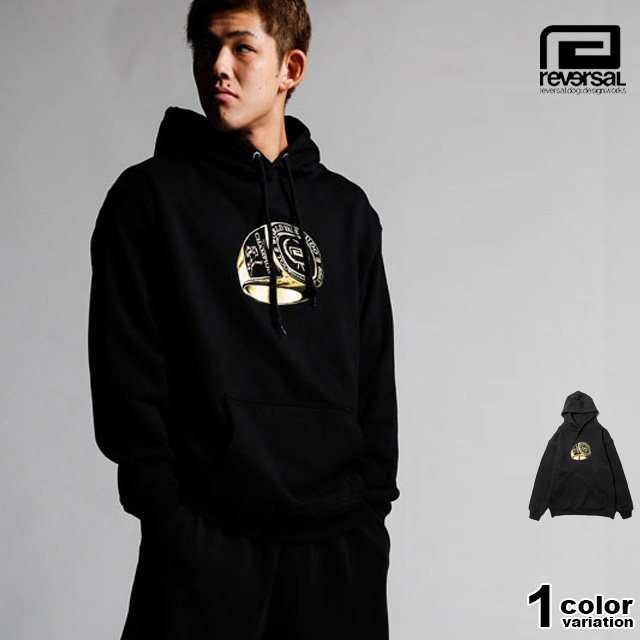 リバーサル メンズ パーカー 正規販売店 REVERSAL プルオーバー フーディー reversal ATHLETIC SWEAT HOODIE 黒  クリスマス プレゼント ラッピング reversal（リバーサル） 在庫処分 パーカー スウェットパーカー プル