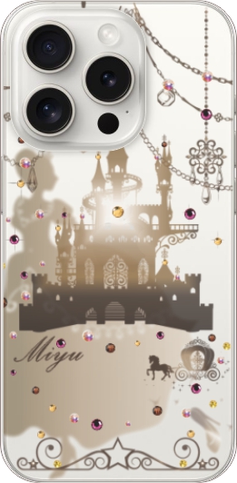 らふら 名入れ スマホケース iPhone 15 Pro アイフォン15プロ ラインストーン ジェル風デザイン｜laugh-life｜08