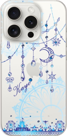 らふら 名入れ スマホケース iPhone 15 Pro アイフォン15プロ ラインストーン ジェル風デザイン｜laugh-life｜04