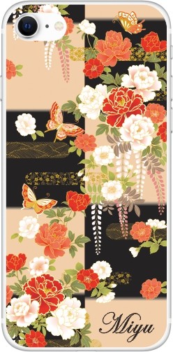 iPhone SE 第2世代 ケース アイフォンSE カバー らふら 和花デザイン｜laugh-life｜04