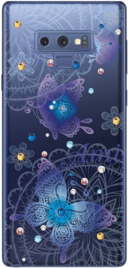 Galaxy Note9 ケース SC-01L SCV40 ギャラクシーノート9 カバー ラインストーン かわいい らふら 名入れ ジェル風デザイン｜laugh-life｜14
