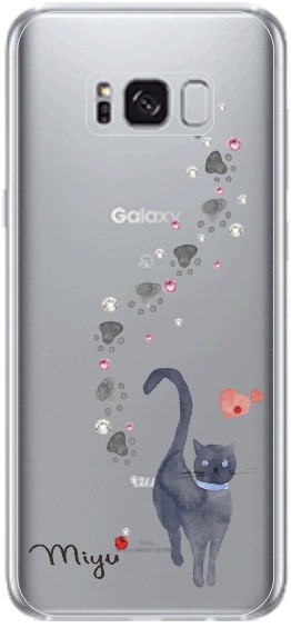 Galaxy S8 ケース SC-02J SCV36 ギャラクシーS8 カバー ラインストーン かわいい らふら 名入れ カラフルプリント｜laugh-life｜03