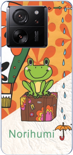 Redmi Xiaomi 13T シャオミ13T XIG04 らふら 名入れ スマホケース 