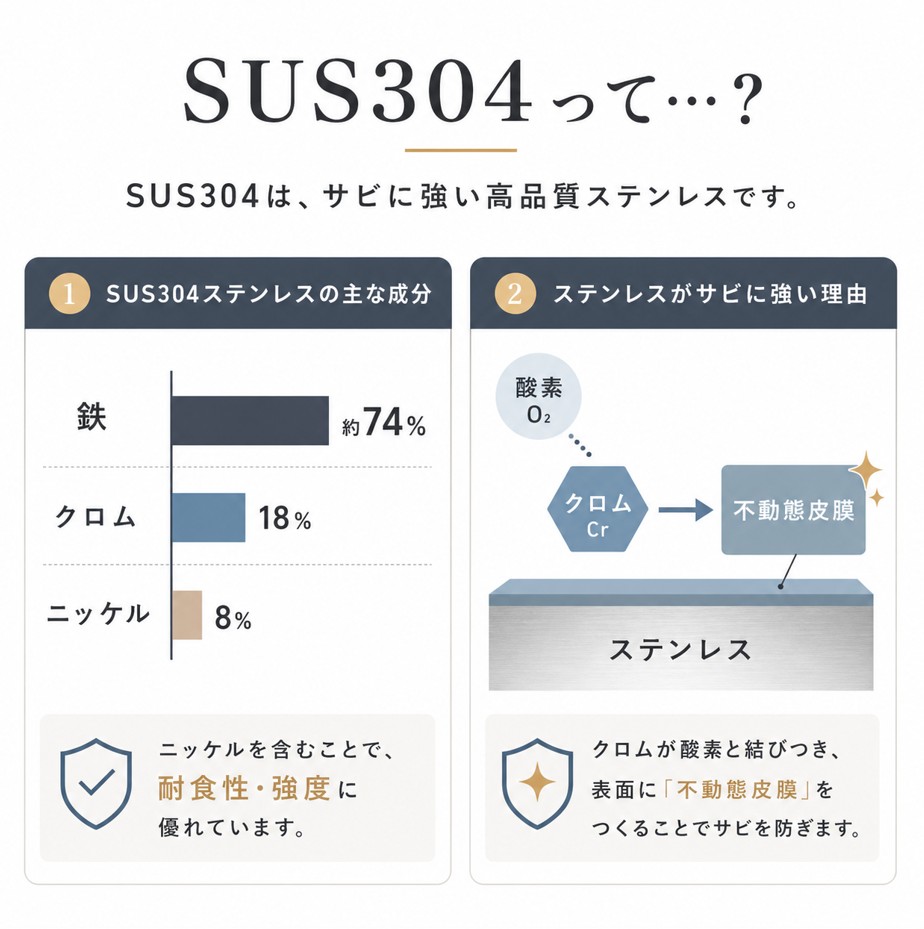 ステンレス製バスラック