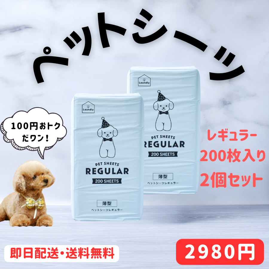 ペットシーツ 薄型 ワイド レギュラー スーパーワイド 犬 トイレシート ペットシート おシッコシート 犬シート 2個パック 爆買 | Laundly | 01