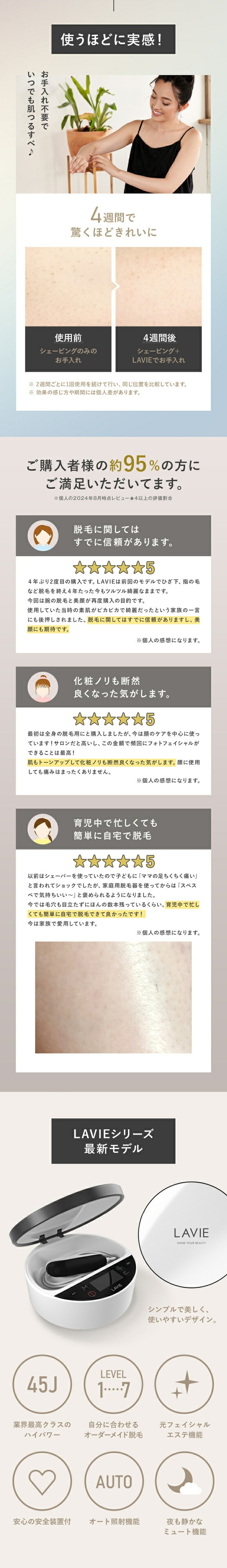 LAVIE（脱毛器） LAVIE公式 ラヴィ LVA600 基本セット 美顔器