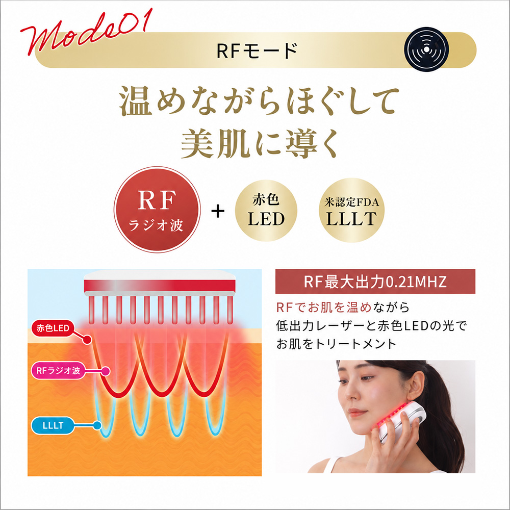 LAVIE（ラヴィ） 電気ブラシ 美顔器 EMSリフトケア 頭皮ケア LLLT RF