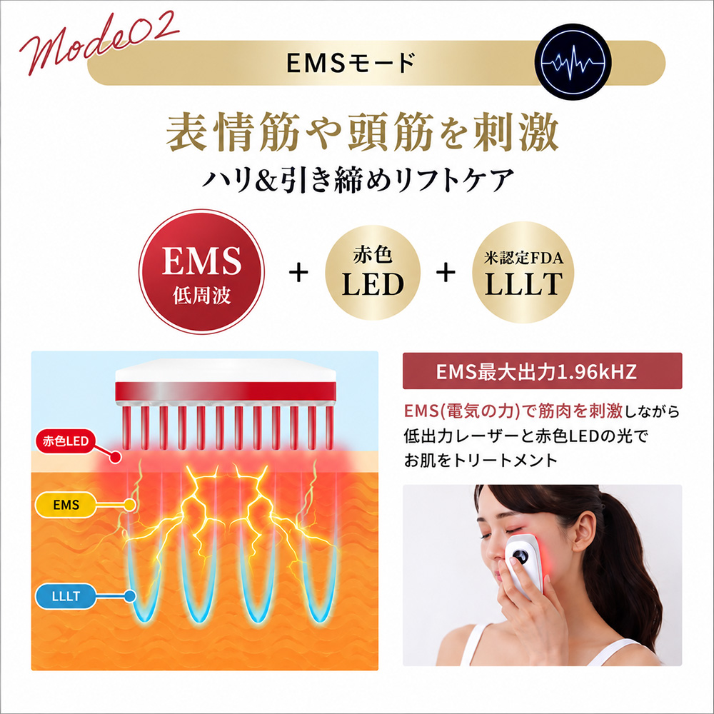 LAVIE（ラヴィ） 電気ブラシ 美顔器 EMSリフトケア 頭皮ケア LLLT RF