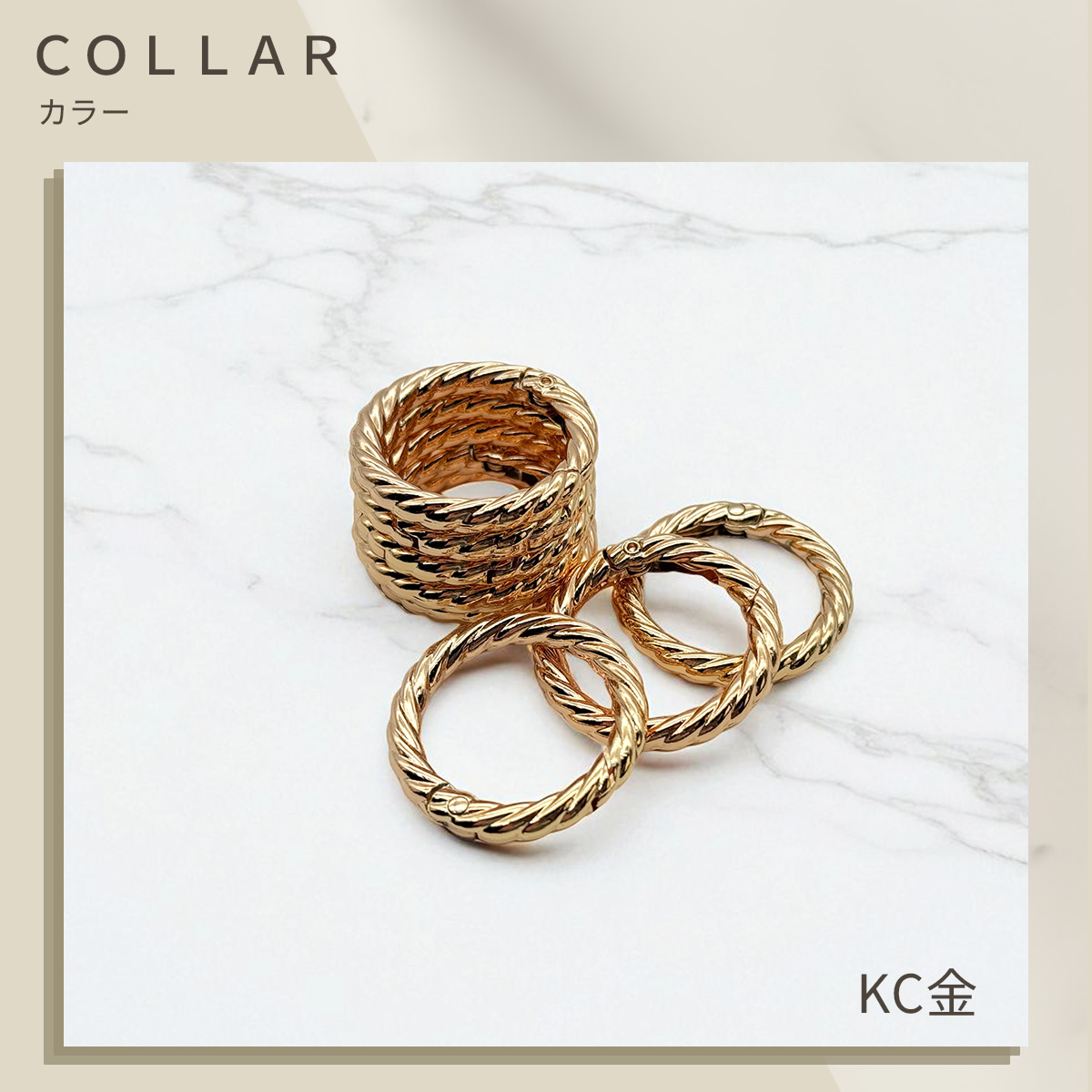 ツイスト 丸型 カラビナ KC金 シルバー 3...の詳細画像3