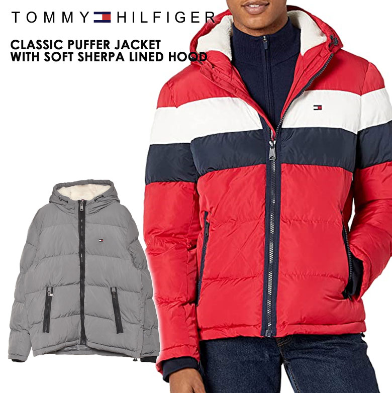 TOMMY HILFIGER トミーヒルフィガー 150AP123 M CLASSIC PUFFER JACKET WITH SOFT SHERPA  LINED HOOD ジャケット 送料無料 ギフト