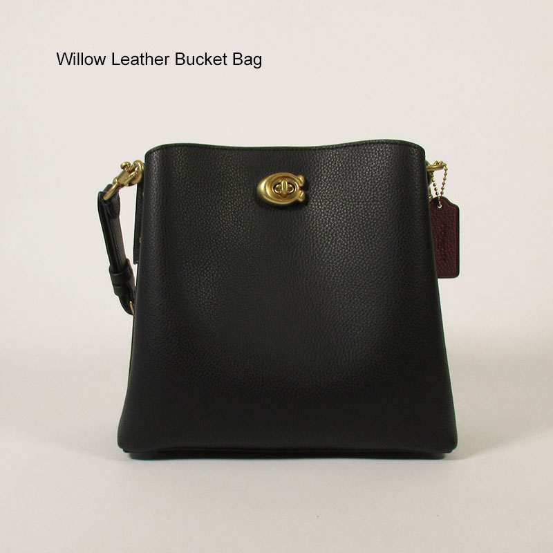 COACH コーチ C3916 B4/BK Willow Leather Bucket Bag バケット バッグ