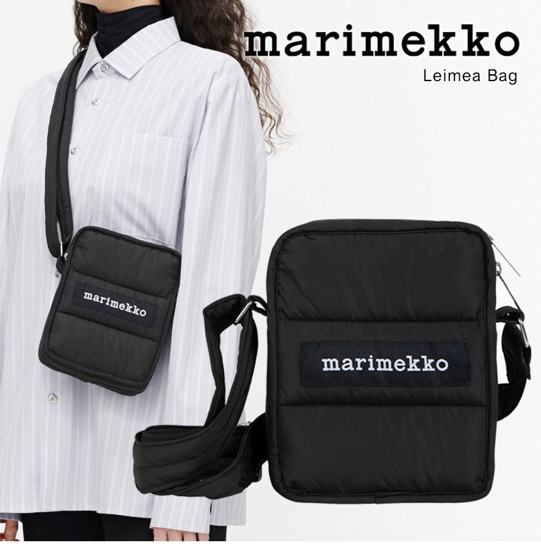 Marimekko マリメッコ Leimea ショルダーバッグ レディース ポシェット ロゴ 斜め掛け ミニバッグ 90805 オシャレ ギフト  プレゼント 新生活