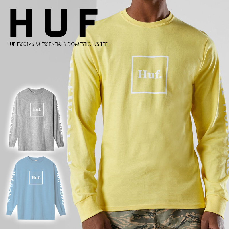 huf ロンt 長袖Tシャツ メンズ ブランド ティーシャツ 夏 綿100％ HUF TS00146 M ESSENTIALS DOMESTIC  L/S TEE ギフト 新生活