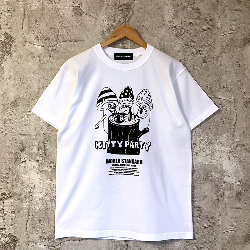 アキナ秋山コラボ】WORLD STANDARD クルーネック KITTY PARTY プリント