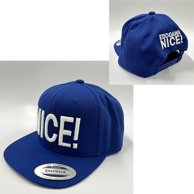 ういちの江戸川ナイスぅ〜っ！グッズ NICE！キャップ−青【送料無料