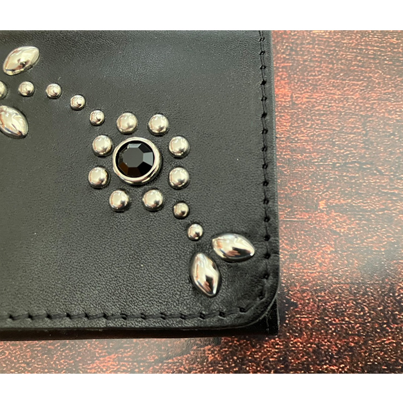 栃木レザー コンパクトウォレット タイプC スタッズカスタム