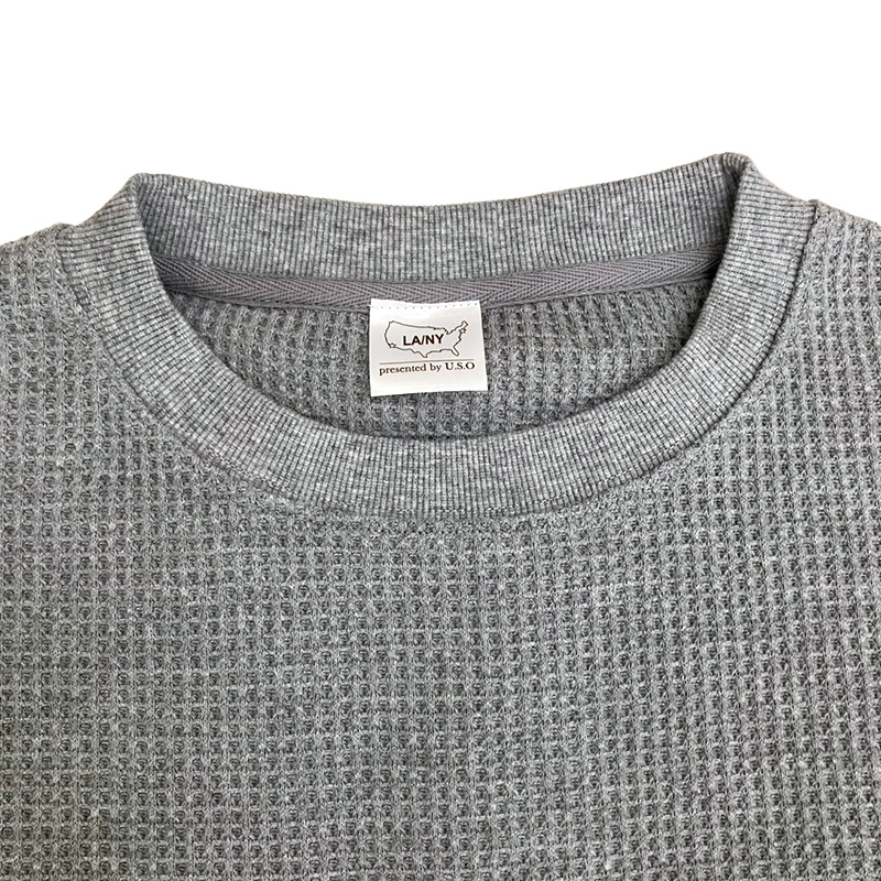 LAXNY】ワッフル ロンT メンズ 長袖Tシャツ サーマル 保温 ワッフル