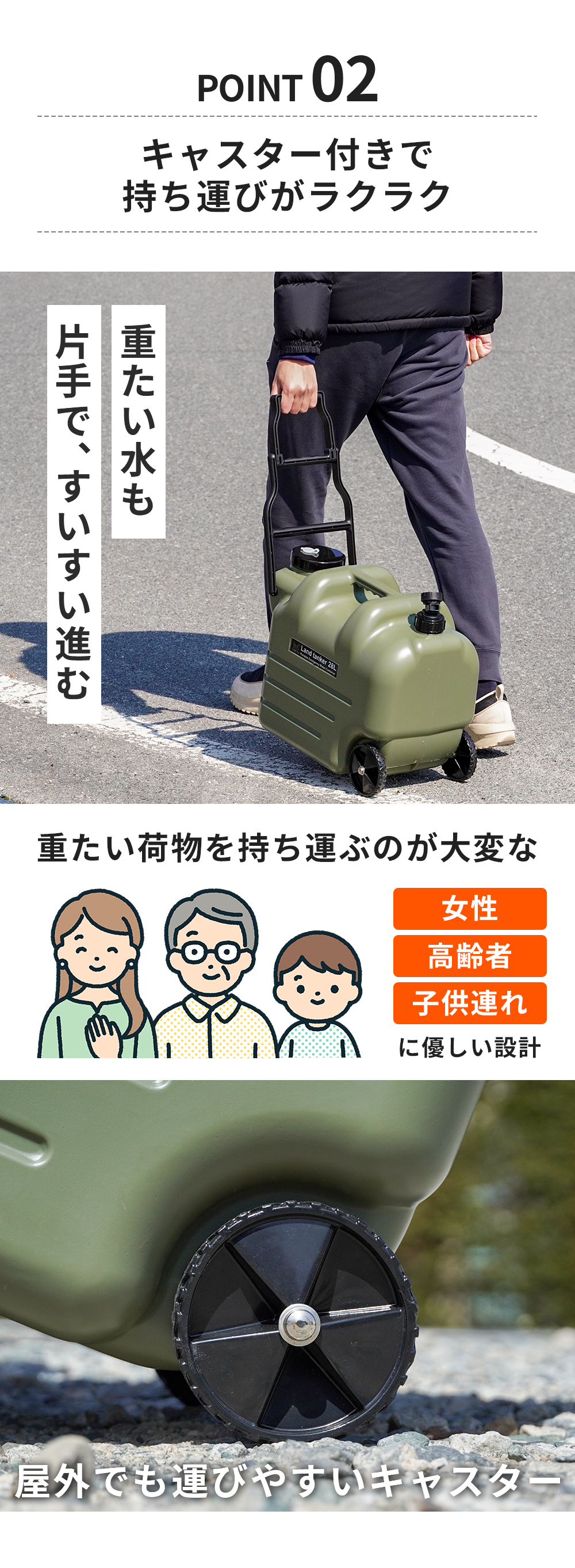FUTUREFOX 災害用 ウォータータンク キャスター付き 水タンク 給水