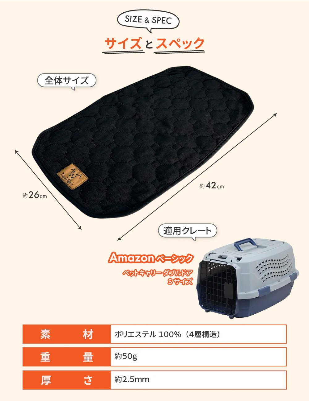 Nyan's Wan's （ニャンズ ワンズ） クレート 専用 マット ペット