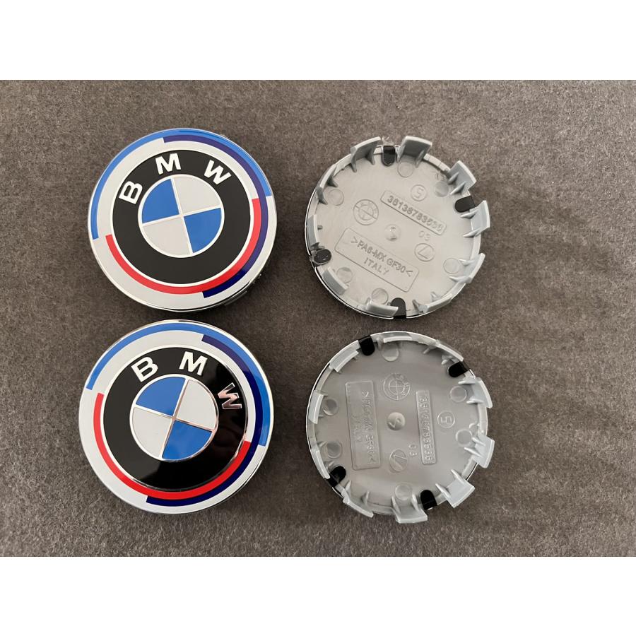 84☆BMW 50周年記念用☆4個セット ホイールキャップ 外径68mm