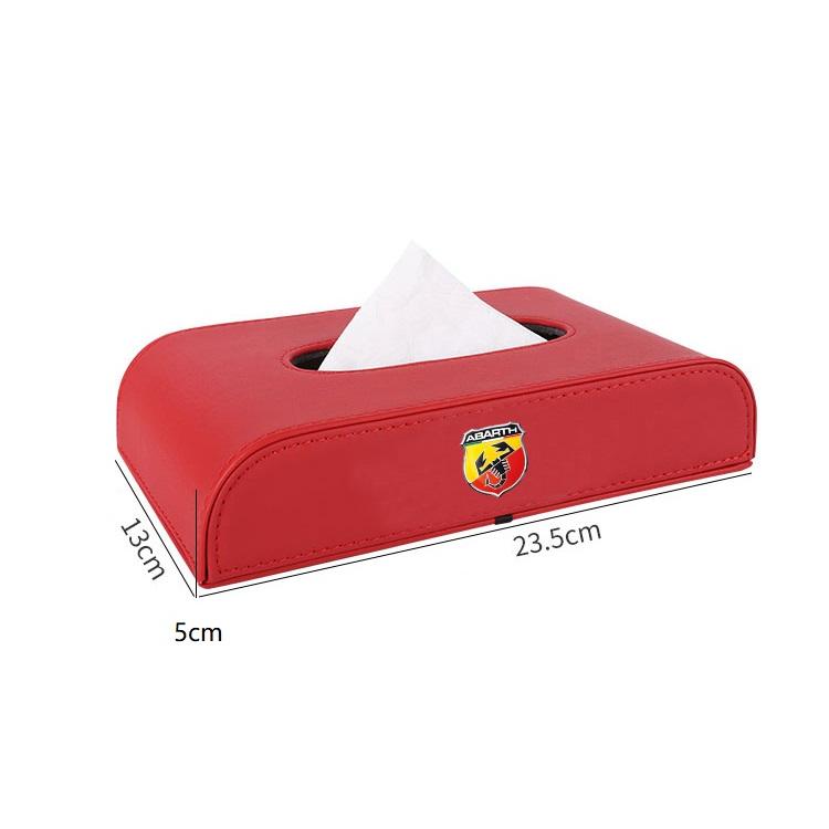 アバルト 車用ティッシュボックス PUレザー 高級ティッシュケース 磁石