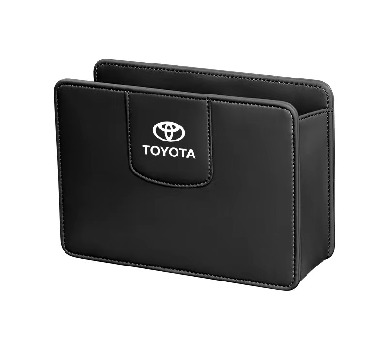 トヨタ（TOYOTA） ☆トヨタ TOYOTA☆ブラック☆車用ゴミ箱 PUレザー 多