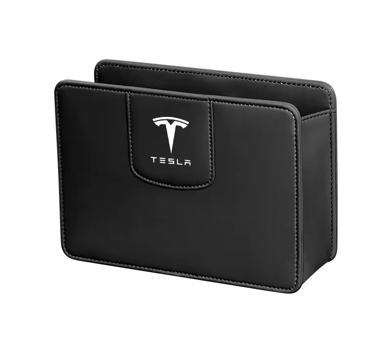 ☆テスラ TESLA☆ブラック☆車用ゴミ箱 PUレザー 多機能収納袋 収納