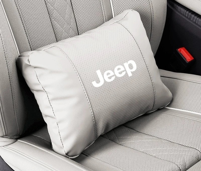 Jeep（ジープ） ☆ジープ JEEP☆ホワイト☆ネックパッド 腰クッション