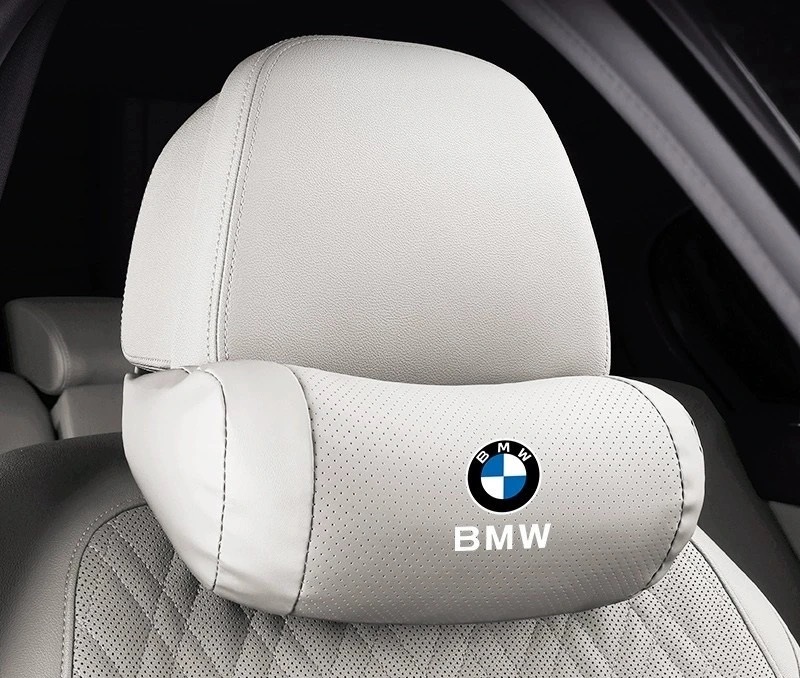 BMW ☆BMW☆ホワイト☆ネックパッド 腰クッション 車用 背もたれ