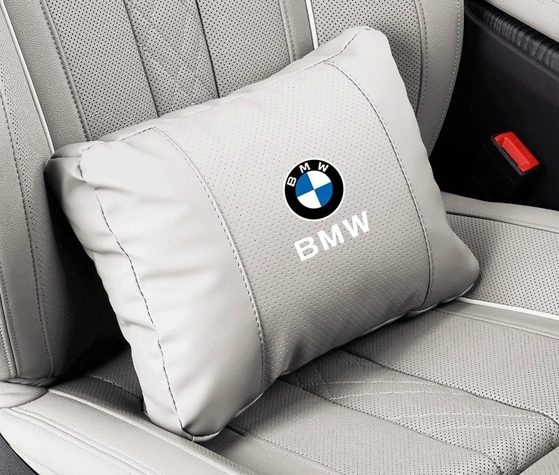 BMW ☆BMW☆ホワイト☆ネックパッド 腰クッション 車用 背もたれ