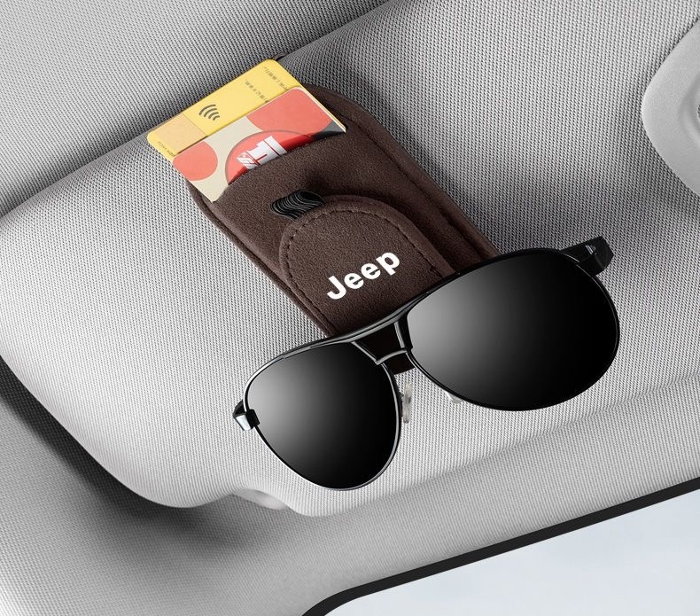 Jeep（ジープ） ☆ジープ JEEP☆モカブラウン☆車用メガネホルダー