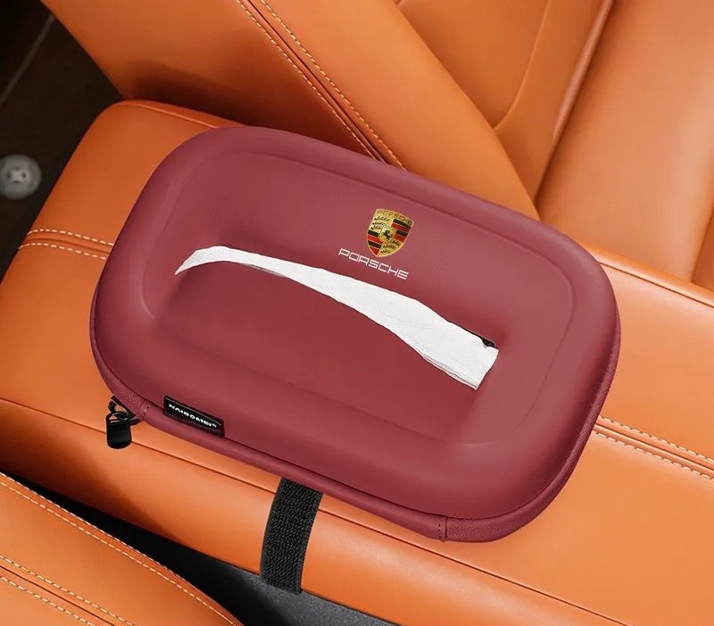 PORSCHE（ポルシェ） ☆ポルシェ PORSCHE☆レッド☆車用ティッシュ