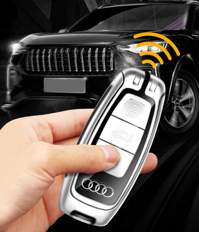 Audi ◇アウディ AUDI◇深錆色/ブルー◇キーケース キーホルダー